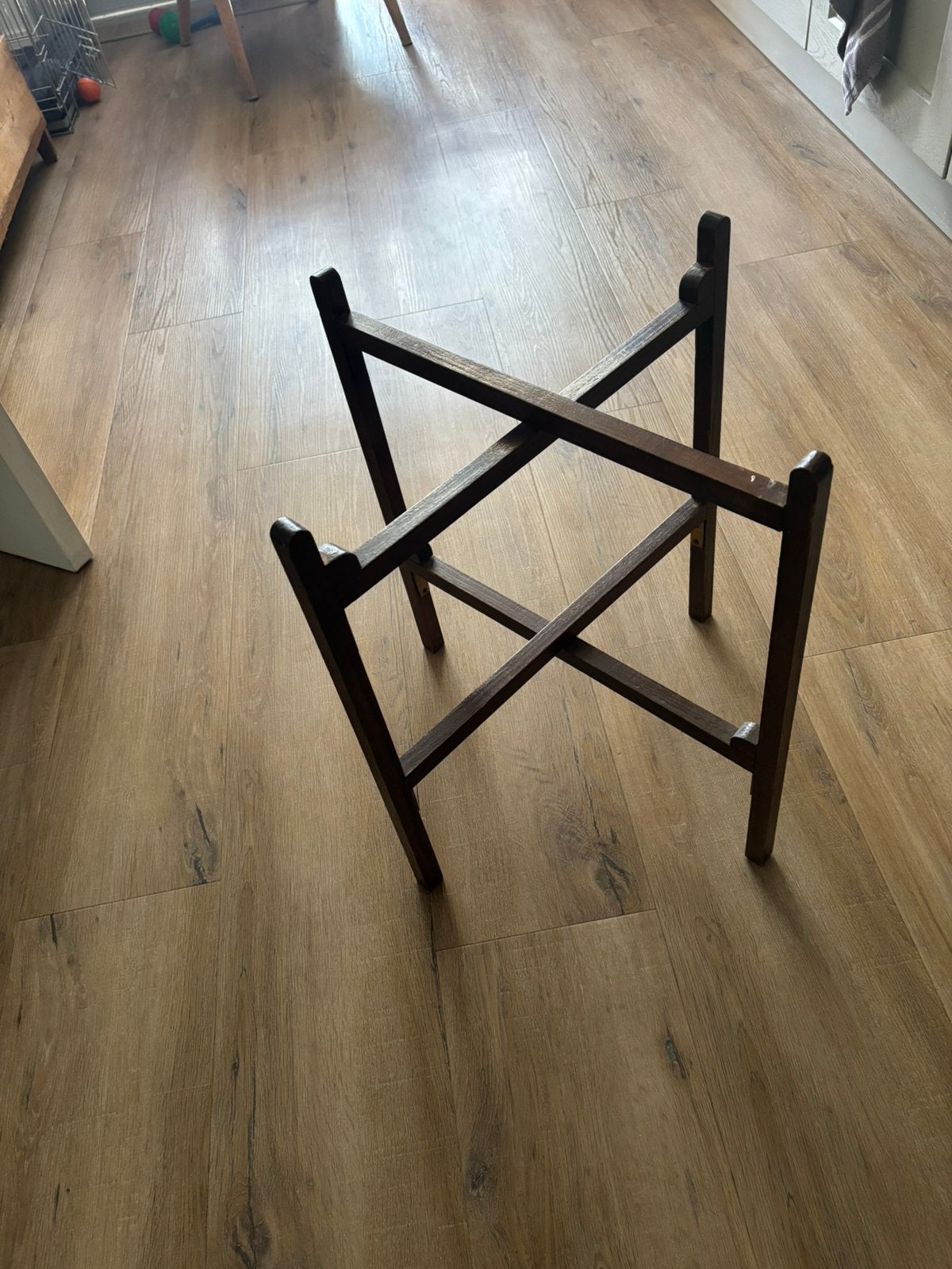 Plantentafeltje, Huis en Inrichting, Tafels | Bijzettafels, Minder dan 55 cm, Gebruikt, Overige vormen, Brocante