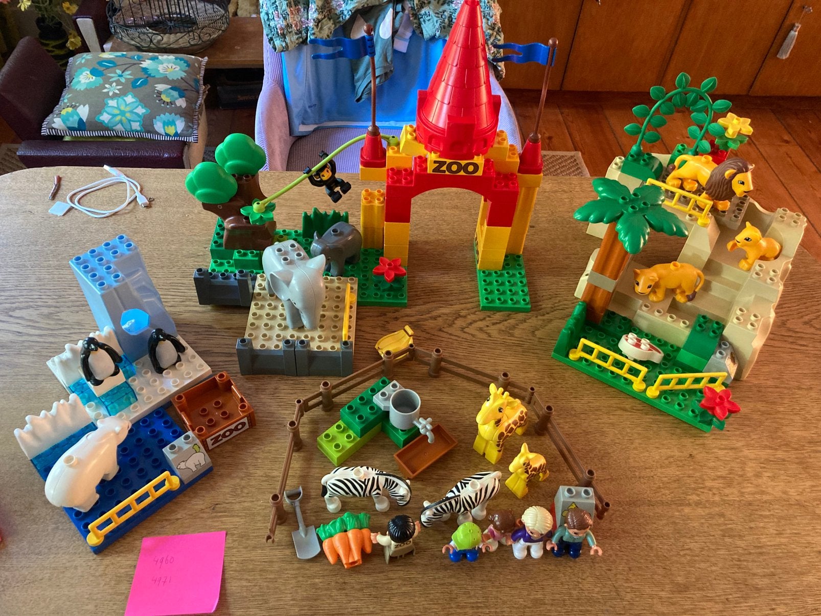 Grote dierentuin duplo 4960, Kinderen en Baby's, Speelgoed | Duplo en Lego, Ophalen of Verzenden, Gebruikt, Duplo