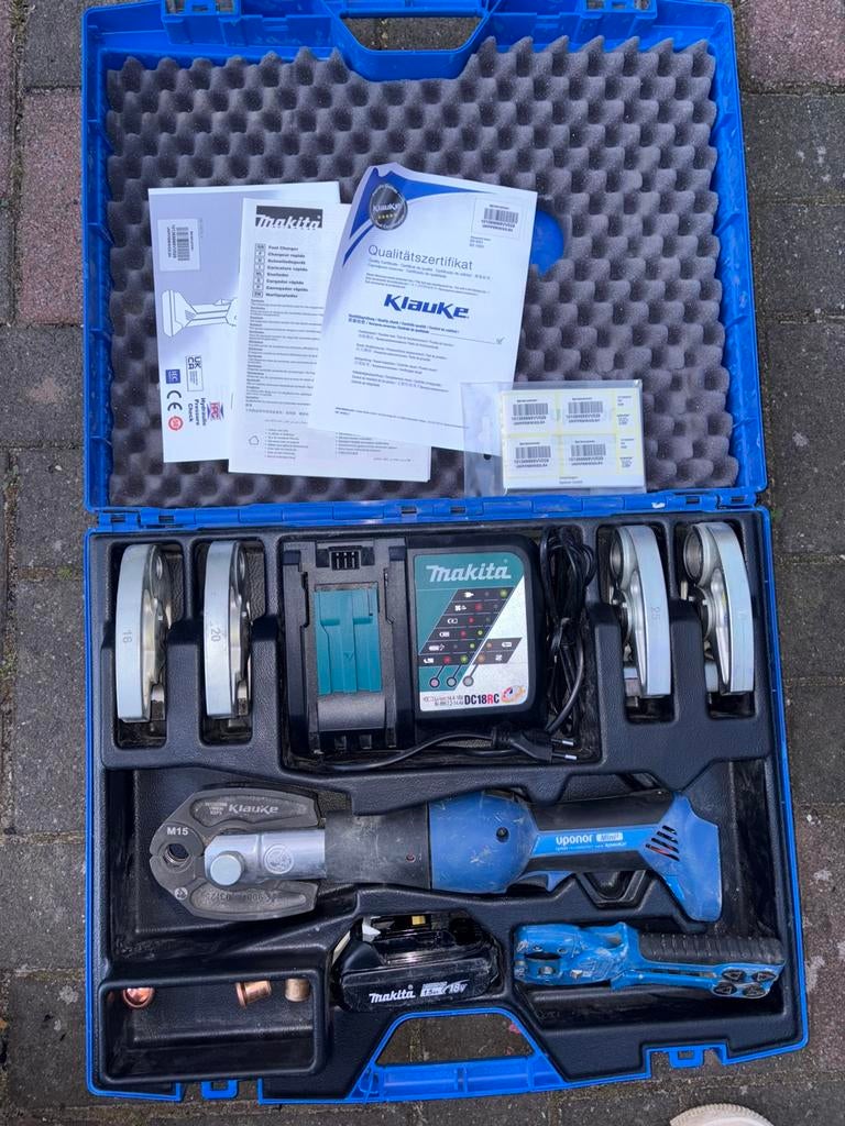 Uponor S-Press MINI2 accu-persmachine set | compleet, Ophalen of Verzenden, Zo goed als nieuw