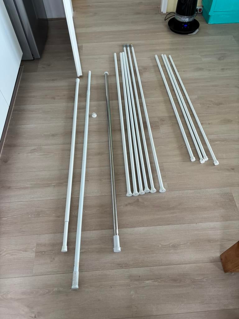 Gordijn (douche) stangen 8x in een koop, Ophalen, Zo goed als nieuw, Minder dan 100 cm