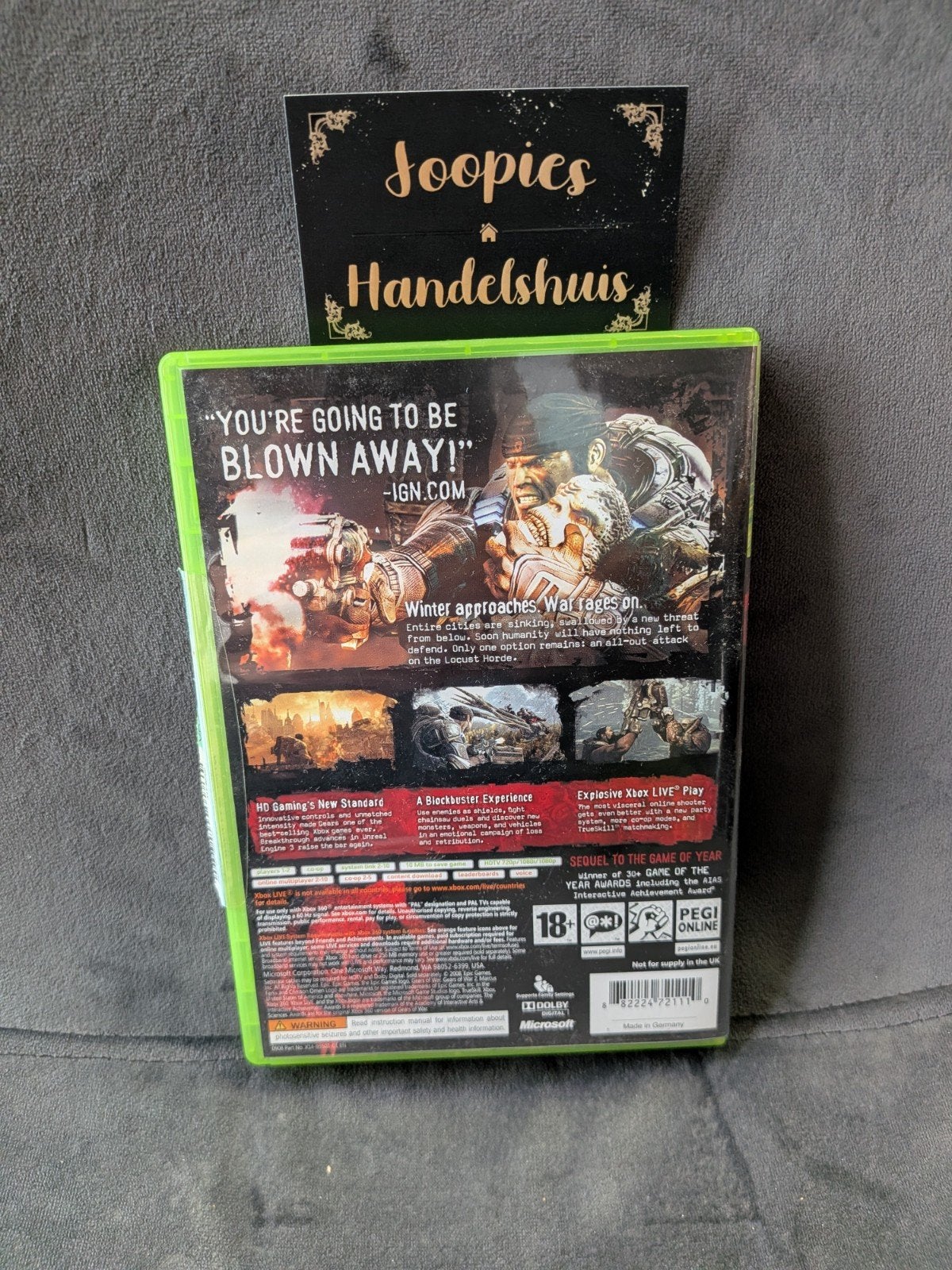 Gears of War 2 – Xbox 360 – Compleet met Handleiding – PAL, Spelcomputers en Games, Online, Vanaf 18 jaar, Shooter, One Microsoft Way, Redmond, WA 98052, USA