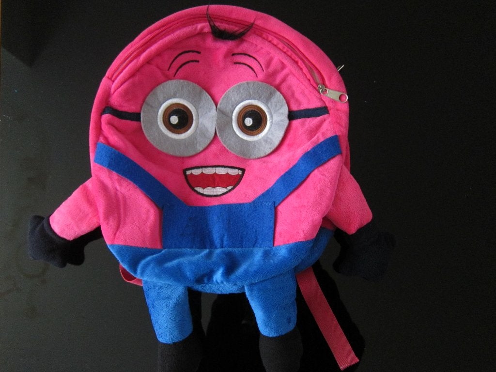 Roze minion-rugzak, Ophalen, Roze, Rugzak, Ritssluiting