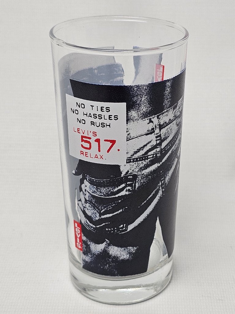 # LEVI'S 517 RELAX Glas - Uniek verzamelobject, Ophalen of Verzenden, Gebruikt, Frisdrankglas
