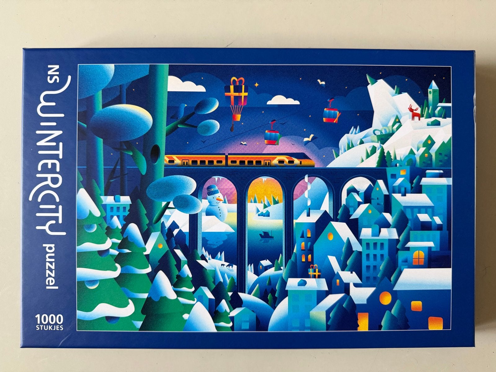 NS Wintercity Puzzel 1000 stukjes - Unieke uitgave, Ophalen of Verzenden, 500 t/m 1500 stukjes, Zo goed als nieuw, Legpuzzel