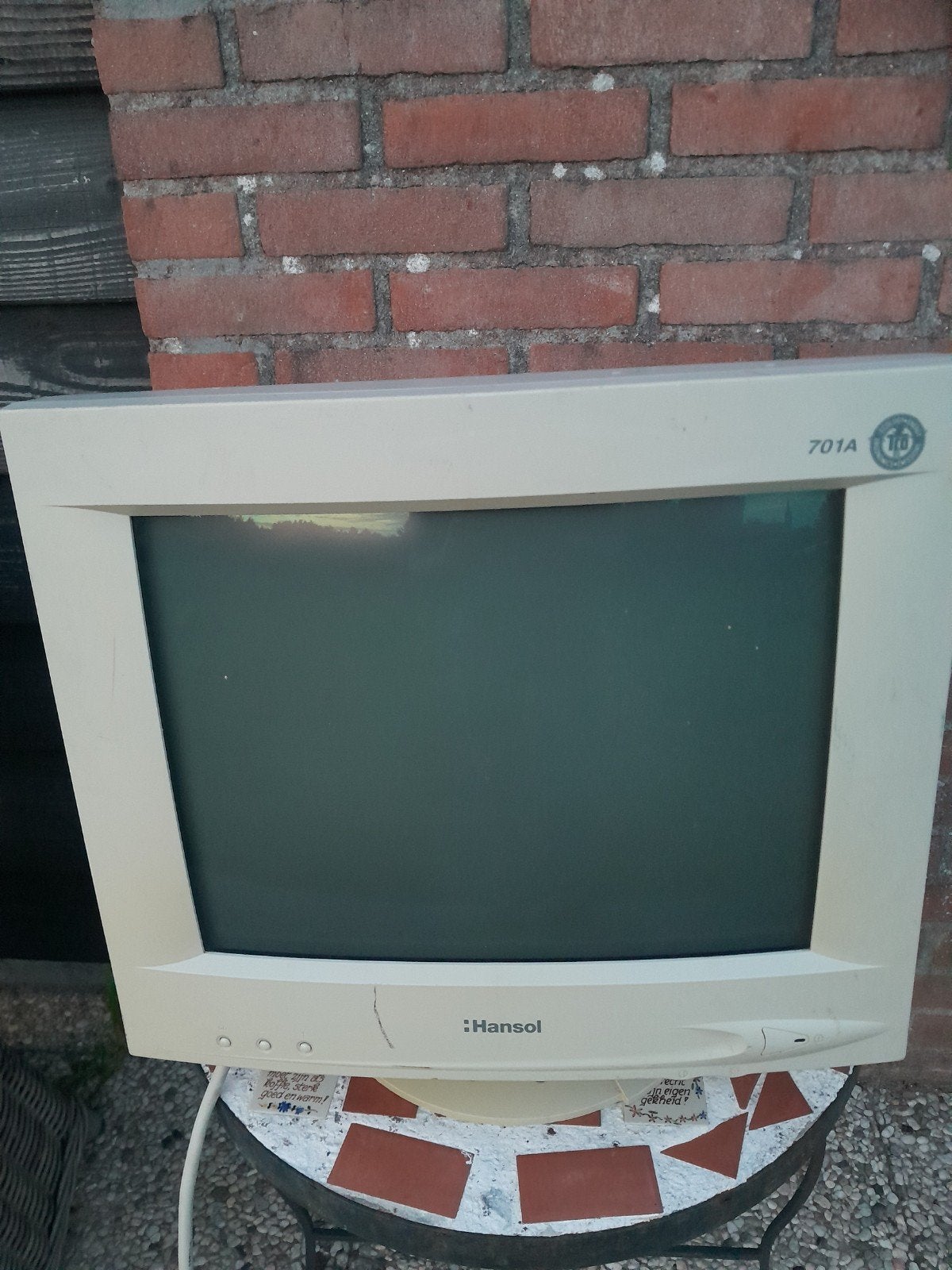 Hansol 701A CRT Monitor - Vintage Computer Scherm, Computers en Software, Monitoren, Ophalen, Gebruikt