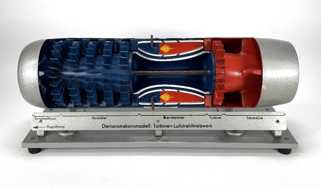 630. Metalen demonstratiemodel, Luctor Baarn – turbinemotor, Ophalen