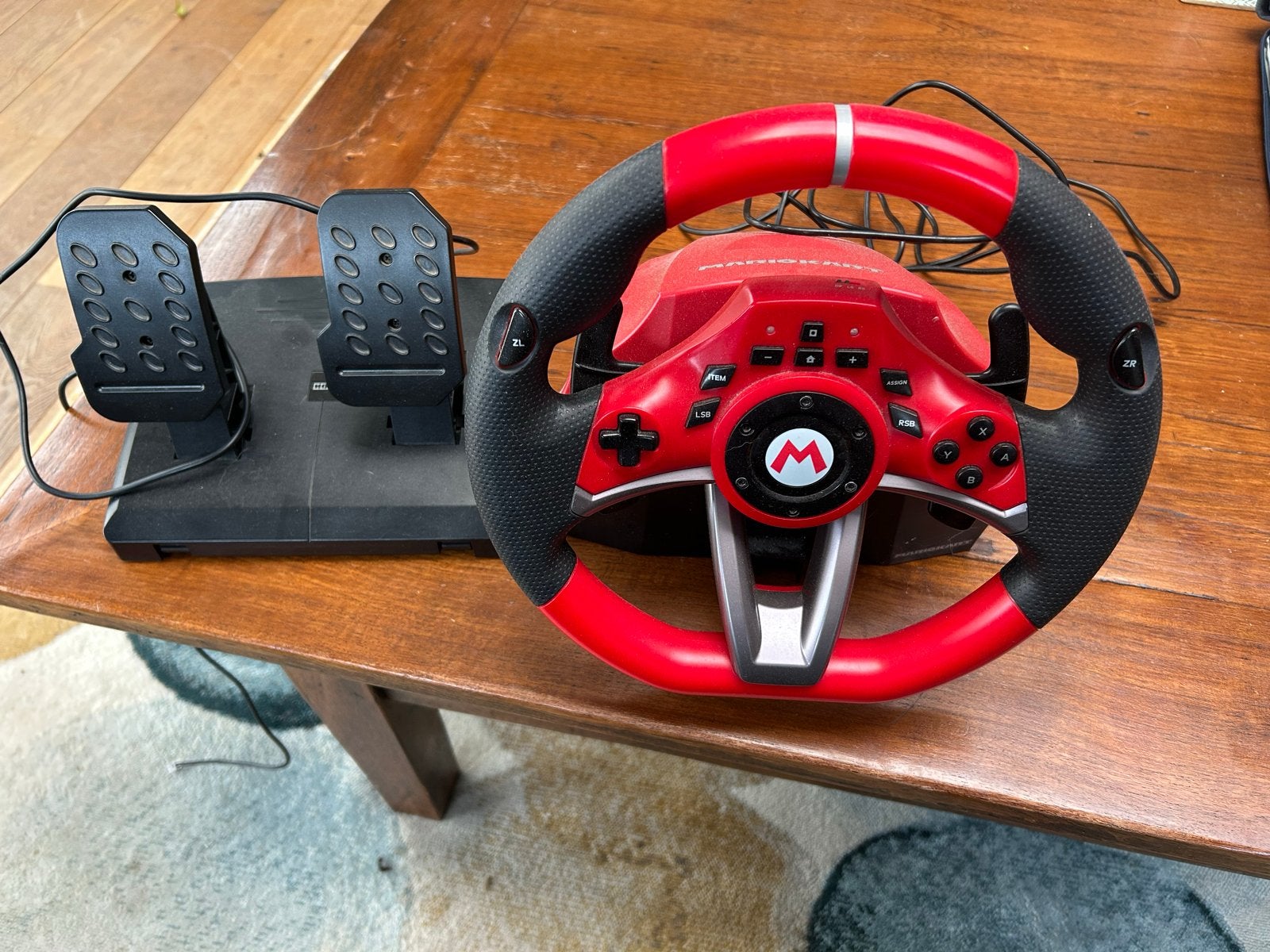 Hori Mario Kart Racestuur met Pedalen voor Nintendo Switch, Racestuur, Gebruikt, Nintendo, Ophalen of Verzenden