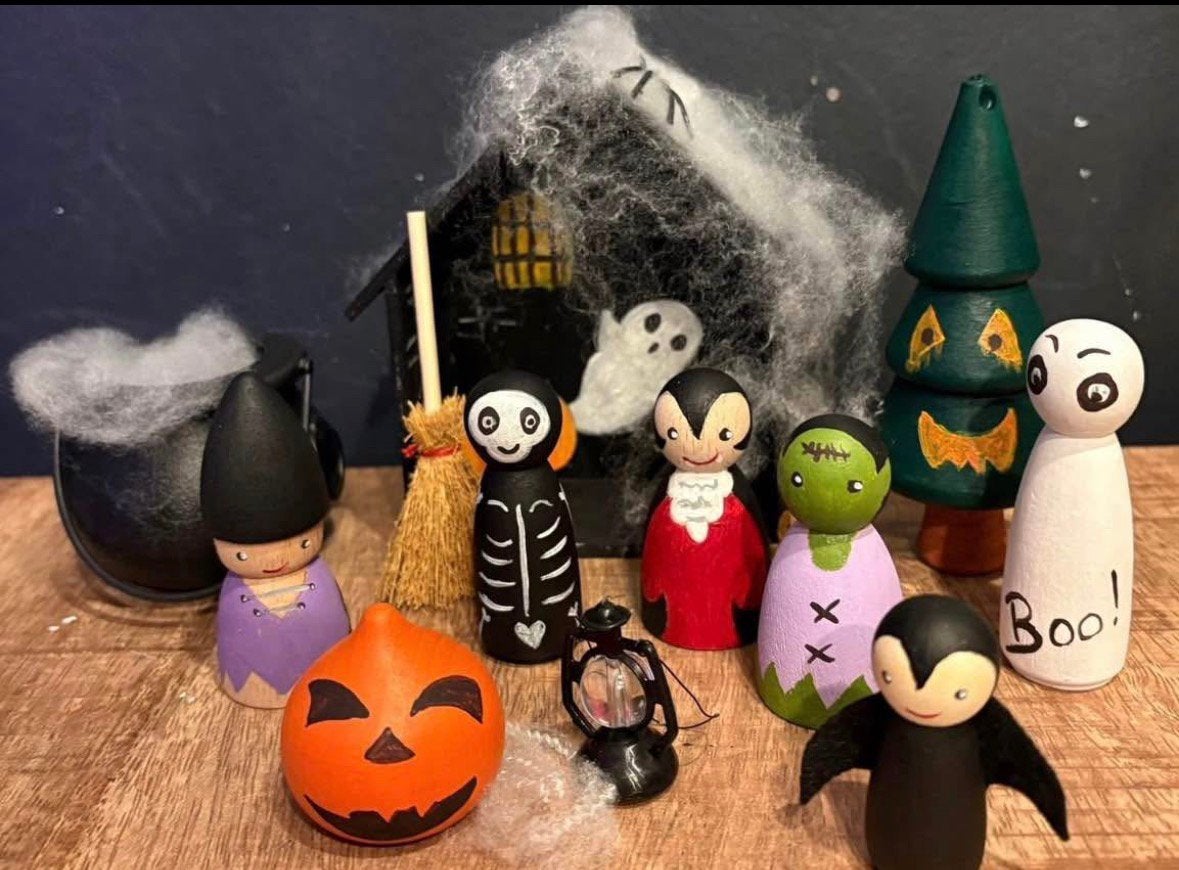 Halloween peg dolls, Ophalen of Verzenden, Nieuw