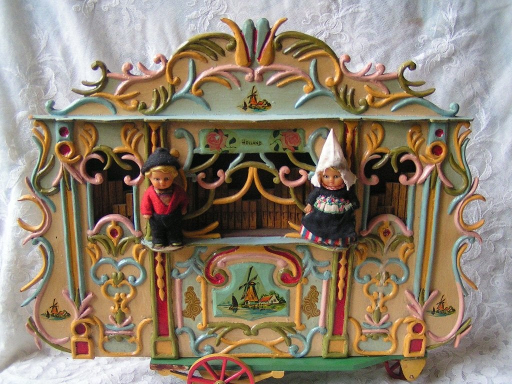 werkend mini draaiorgel nr CC 1030, Verzenden, Gebruikt