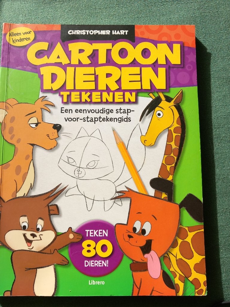 Boek Cartoon dieren tekenen., Boeken, Ophalen of Verzenden, Zo goed als nieuw, Tekenen en Schilderen