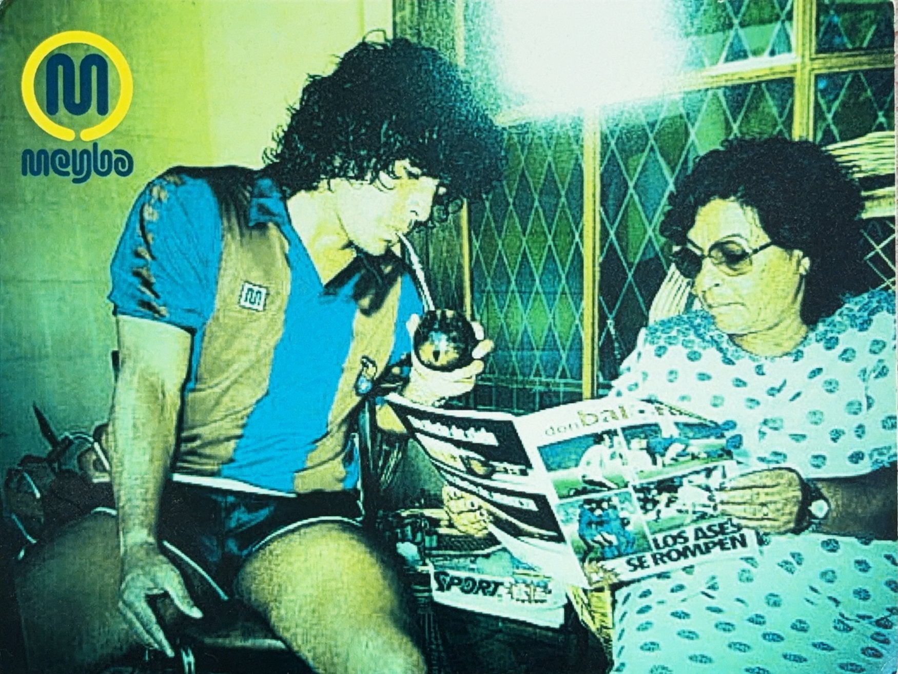 Reclame display Meyba - Diego Maradona - FC Barcelona, Ophalen of Verzenden, Zo goed als nieuw, Ajax, Spelerskaart
