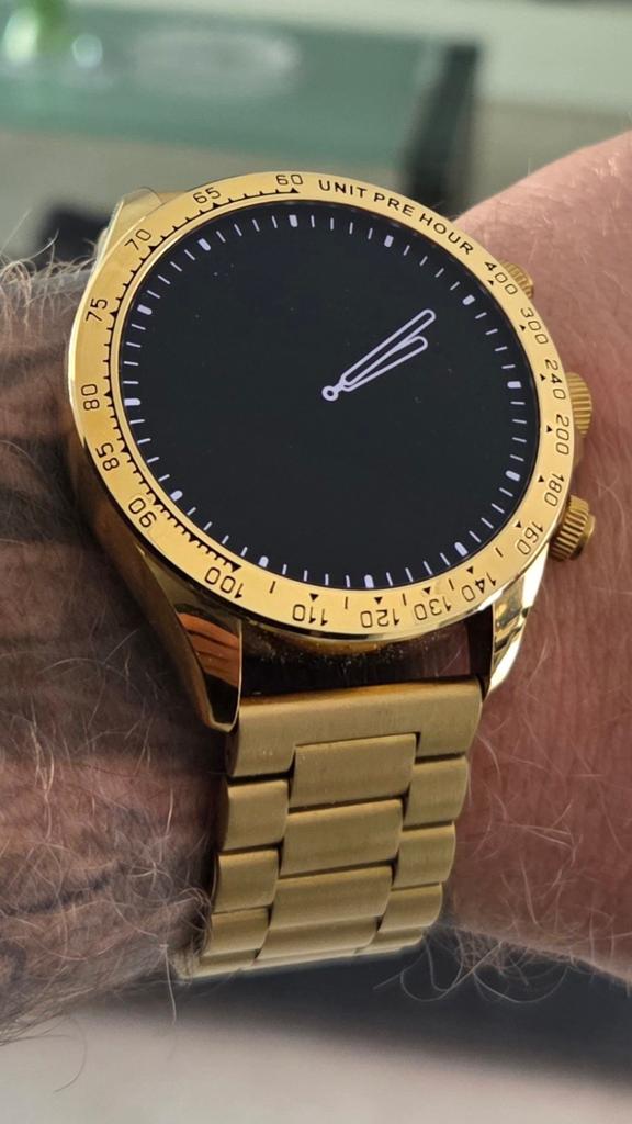 New Luxe Gouden Smartwatch - Stijlvol & Functioneel, Ophalen of Verzenden, Afstand, Zo goed als nieuw, Onbekend