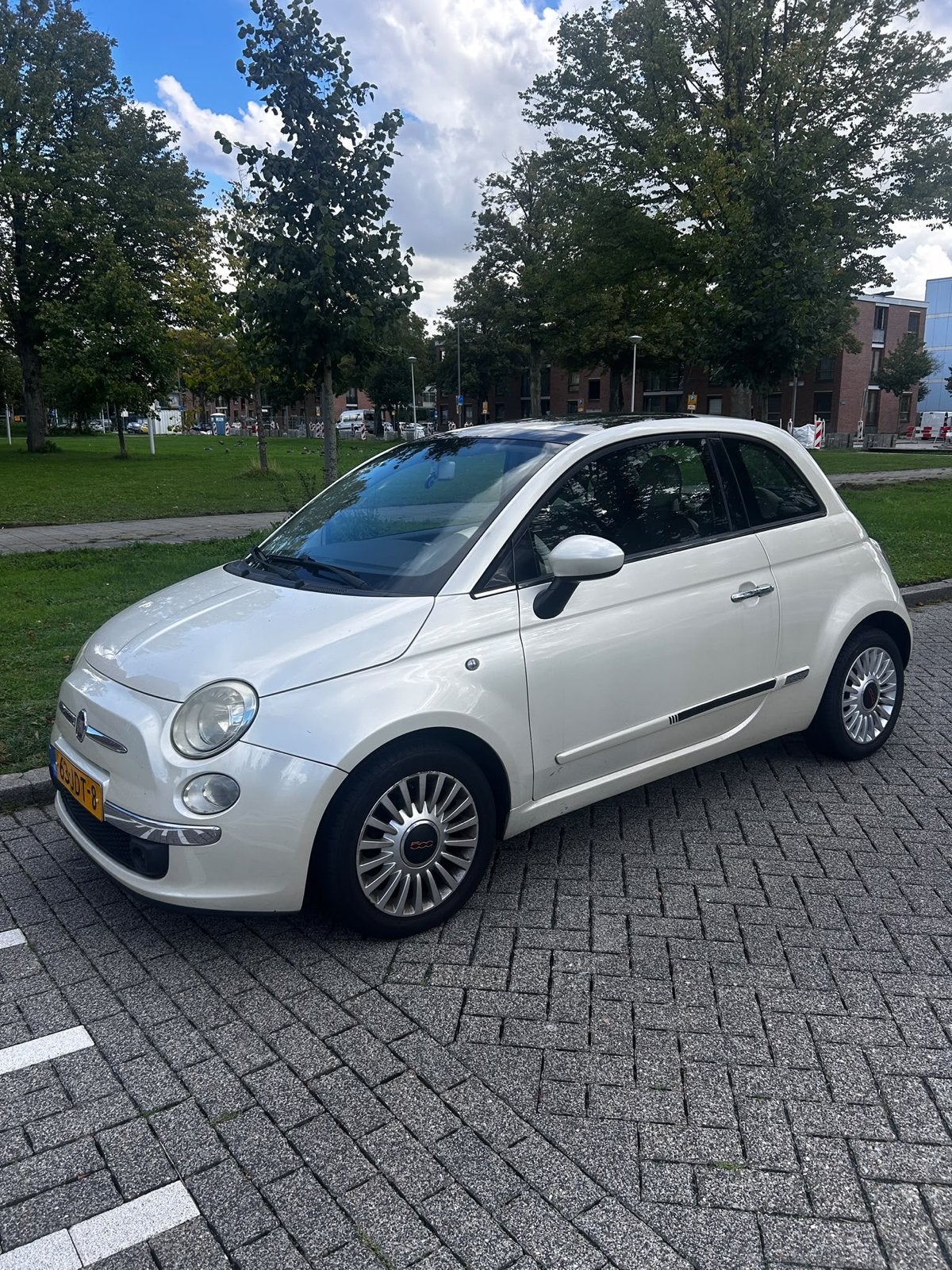 Fiat 500 1.2 AUT 51KW 2009 schuifdak leerstoelen 148000 km, 1242 cc, Origineel Nederlands, Particulier, 69 pk