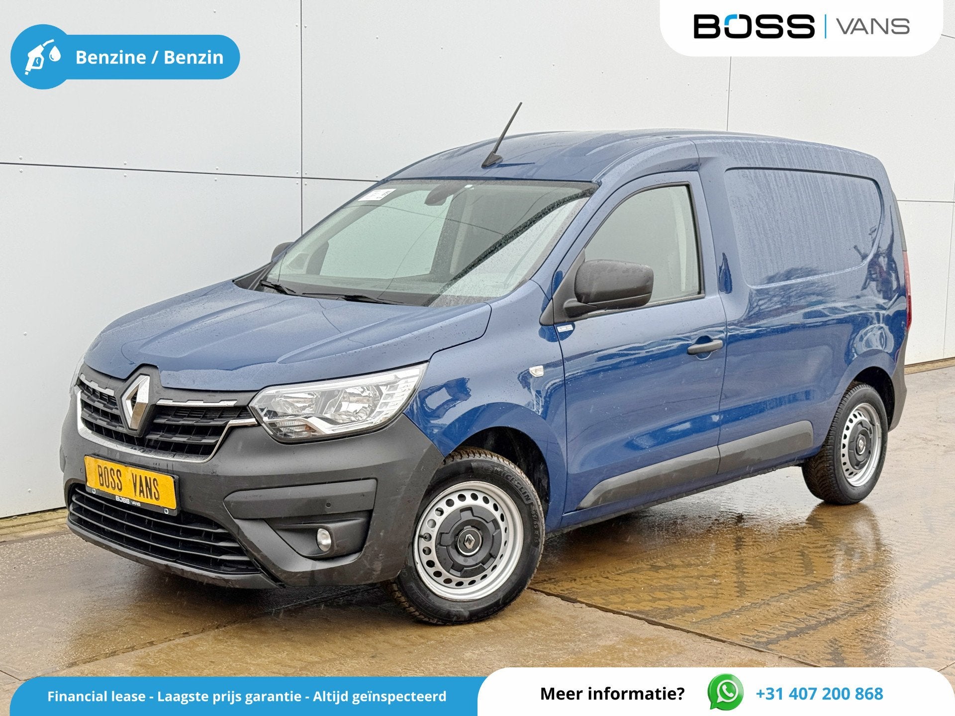 Renault Kangoo 1.3 TCe 100 Comfort *Benzine* L1 Airco Cruise, Auto's, Voorwielaandrijving, Gebruikt, Zwart, 4 cilinders