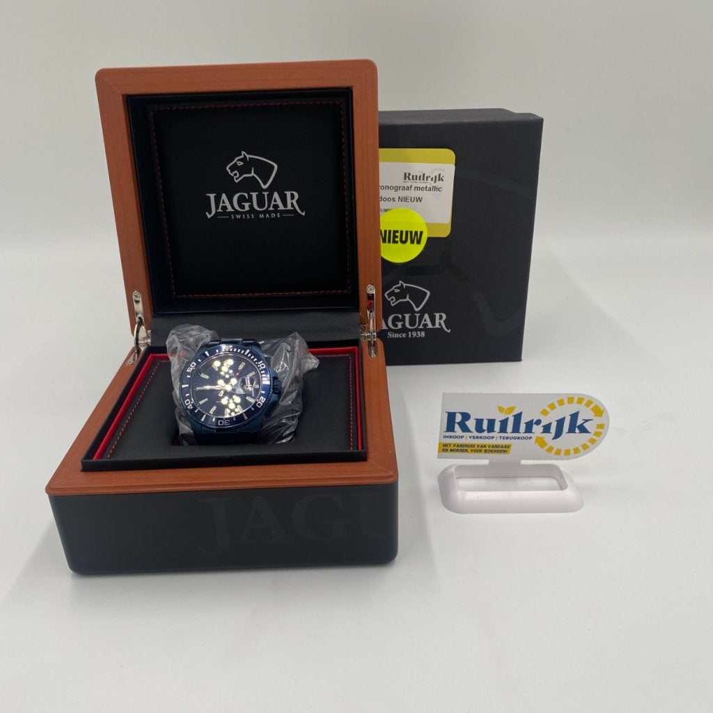 Jaguar J897 metallic blue diver herenhorloge - Nieuw in doos, Ruilrijk, Nieuw, Info@ruilrijk.nl, Neerstraat 60, 6041 KD Roermond