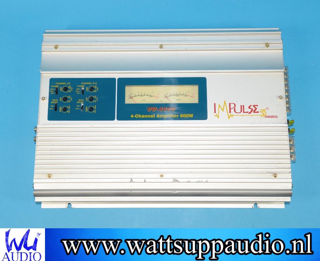 Impulse VU-4600 4 kanaals versterker + VU meters, Gebruikt, ., Ophalen of Verzenden, .
