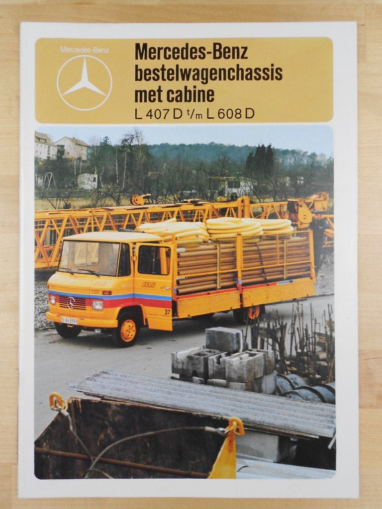 Mercedes 407 409 508 608 Brochure 1978 - 407D 508D 608D, Zo goed als nieuw, Mercedes-Benz, Mercedes, Ophalen of Verzenden