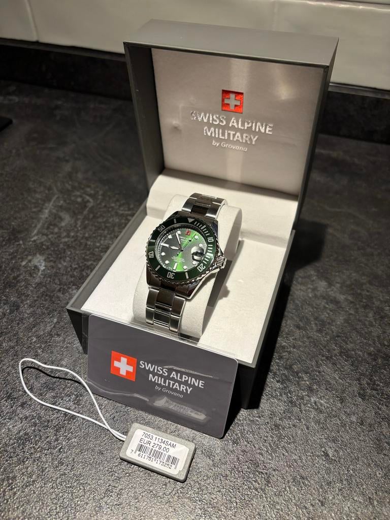 Swiss Alpine Military Horloge, als nieuw, Overige merken, Staal, Polshorloge, 1960 of later