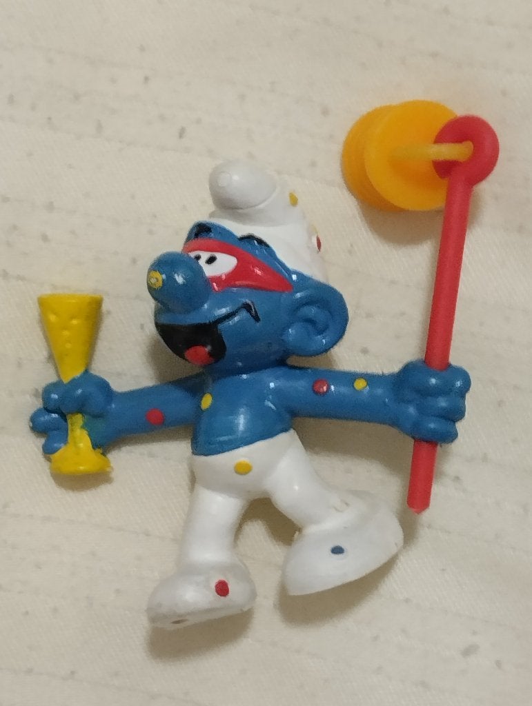 carnaval smurf, Ophalen of Verzenden, Gebruikt, Verschillende Smurfen, Poppetje, Figuurtje of Knuffel