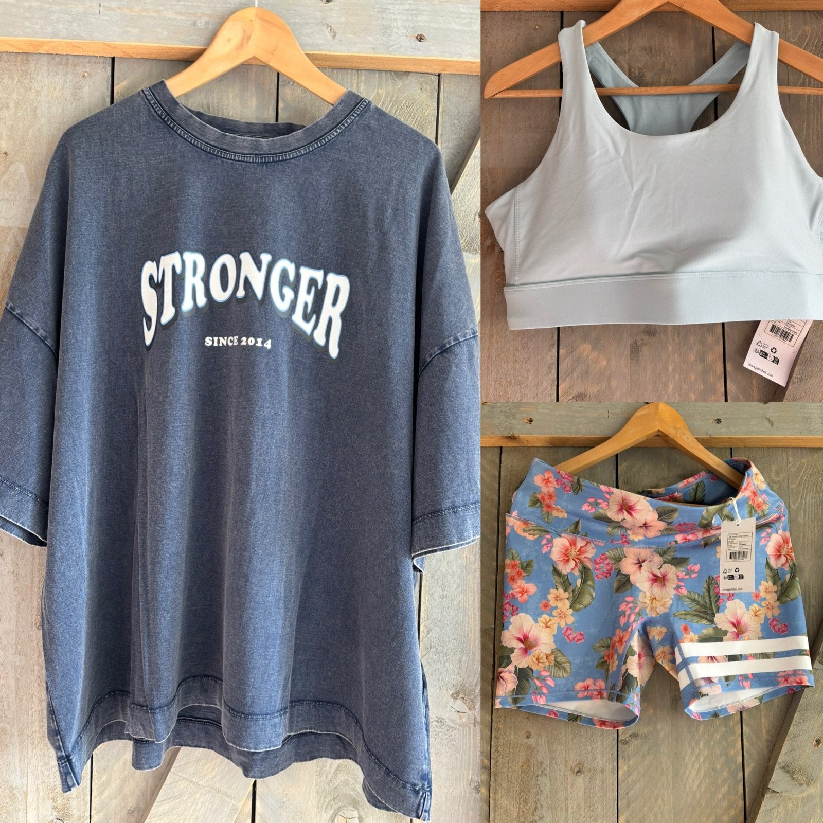 Stronger sportkleding: T-shirt, sport-bh, short, Maat XL, Maat 38/40 (M), Meerkleurig, Nieuw, Ophalen of Verzenden