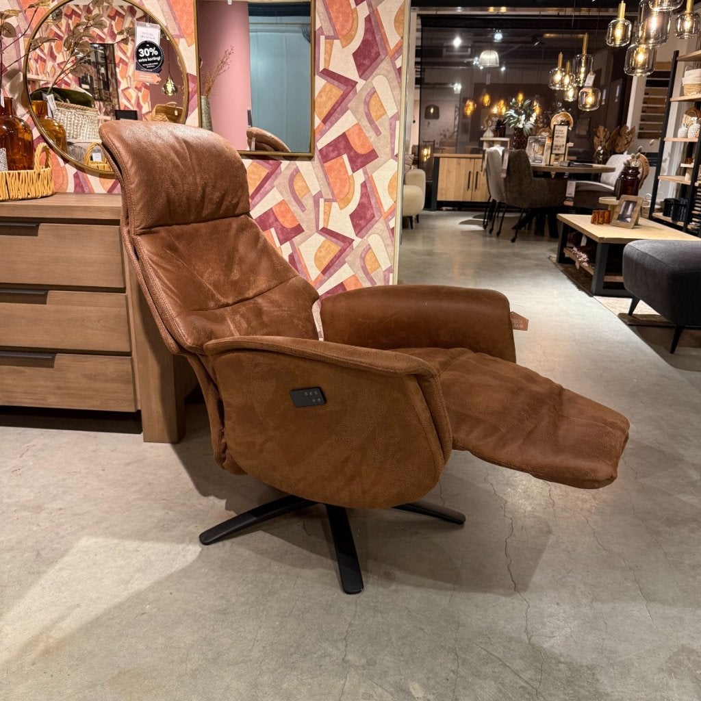 Elektrische Relaxfauteuil Artizo - Small - Microleder Bruin, Niet ingevuld, Niet ingevuld, Niet ingevuld