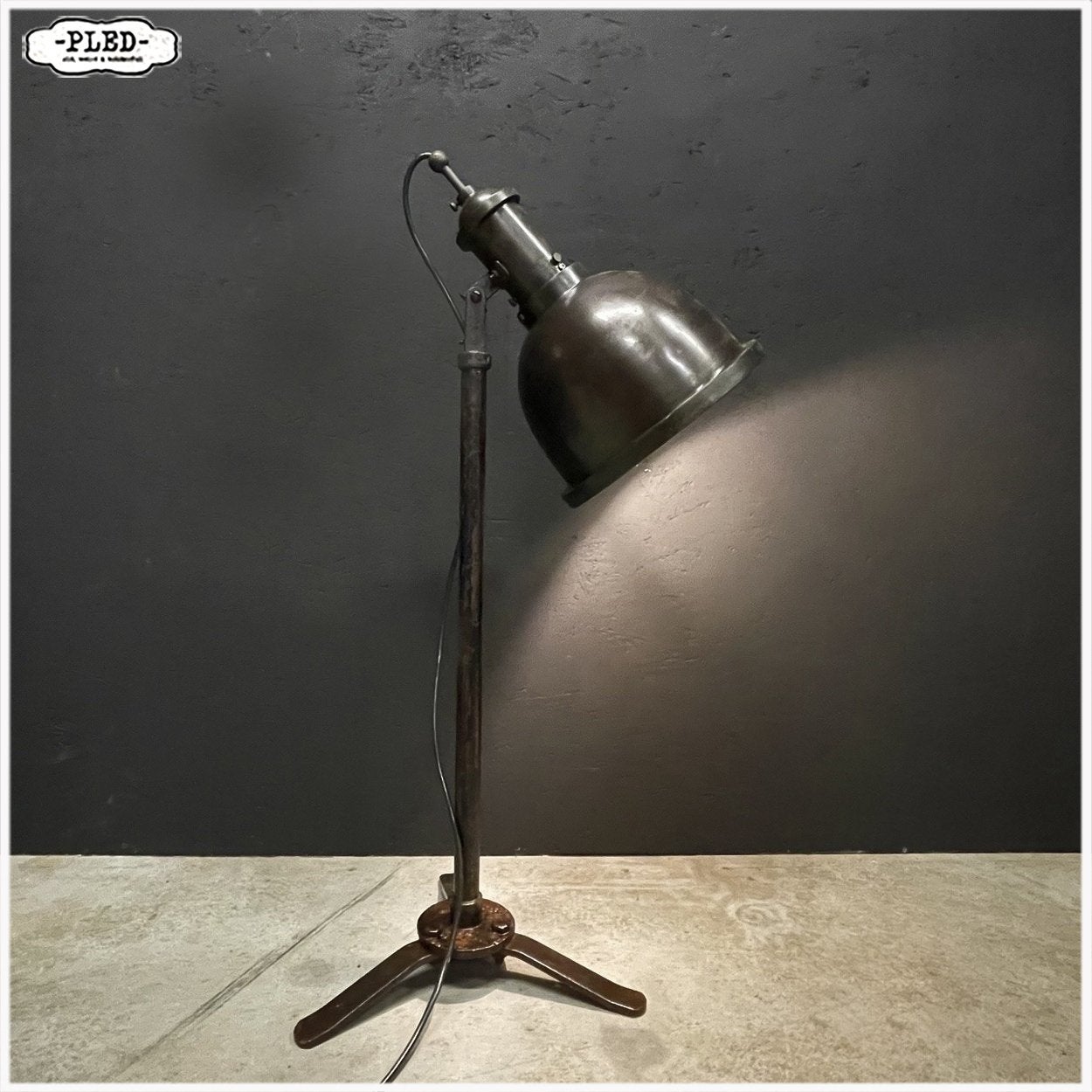 Oude industriele lamp vloerlamp, Ophalen, Gebruikt, E27 (groot), Nb