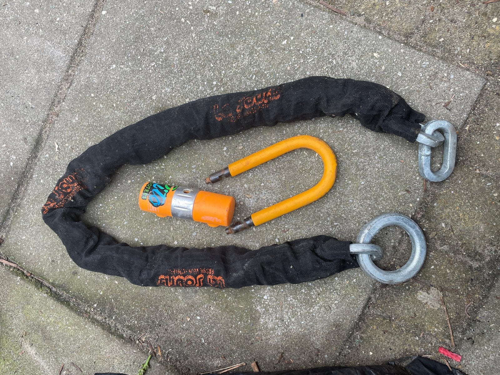 ART gekeurd kettingslot met beugelslot, Ophalen of Verzenden, Gebruikt, Kettingslot