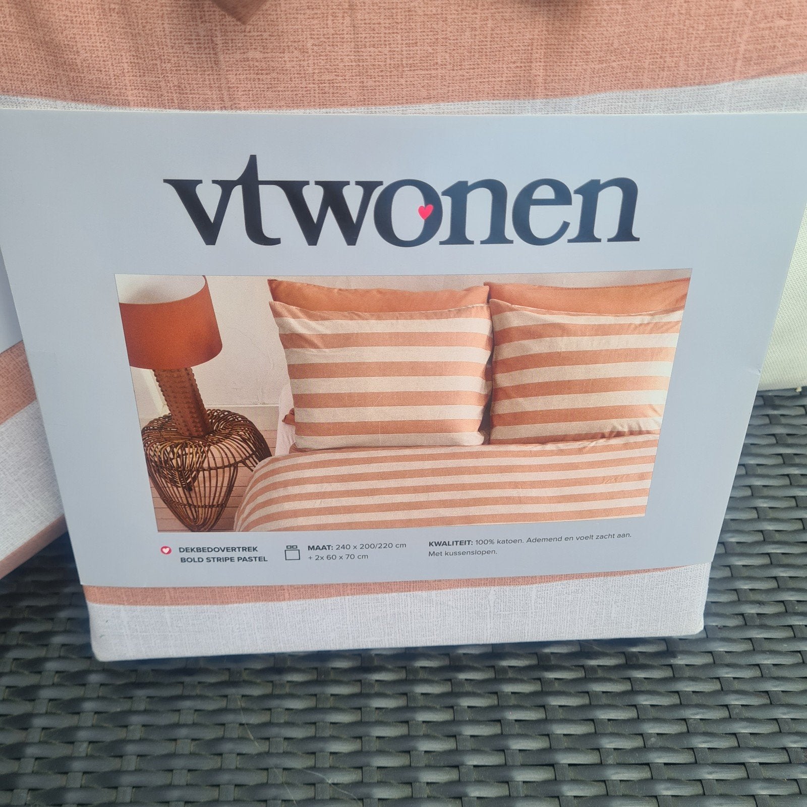 Nieuw vt wonen dekbedovertrek 240200/220, Ophalen of Verzenden, Nieuw, Tweepersoons, Dekbedovertrek
