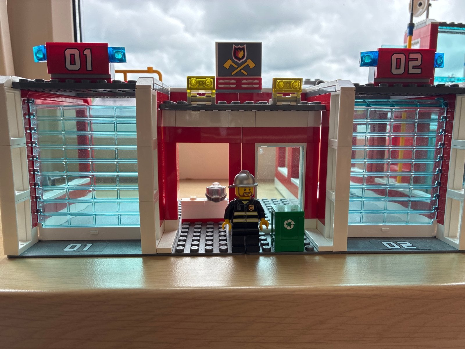 Lego City Brandweerkazerne en Brandweerwagen met boot, City, Lego, Ophalen of Verzenden, Zo goed als nieuw