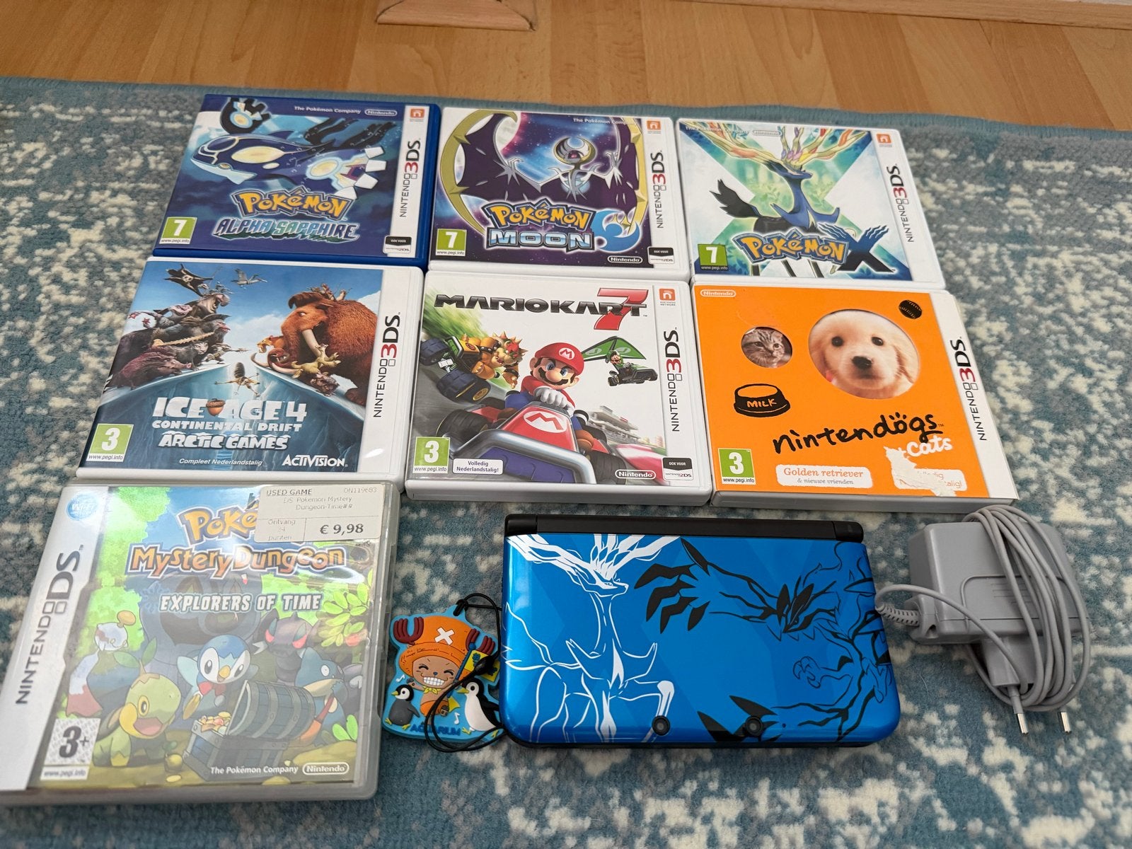 Nintendo 3DS XL met 7 games en accessoires, Met games, Blauw, 3DS XL, Ophalen of Verzenden