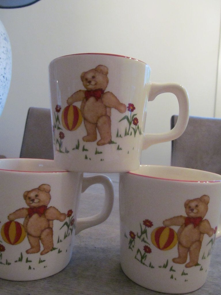 3 Mason's Teddy Bears  Bekers, Huis en Inrichting, Overige merken, Keramiek, Zo goed als nieuw, Overige stijlen