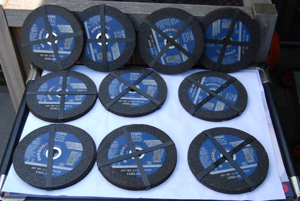 Nieuwe door slijpschijven 18 cm 50st. staal grote slijptol., Ophalen of Verzenden, Nieuw, 1000 watt of meer, Haakse handslijpmachine