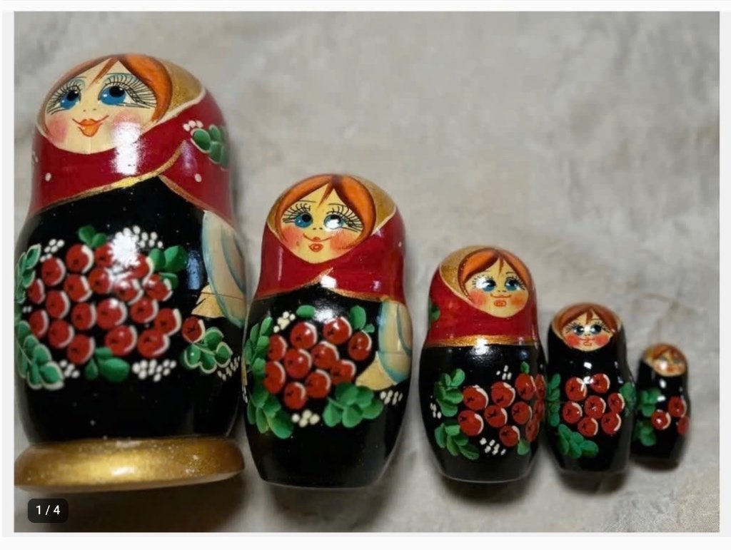5-delige Baboesjka’s set, 4 tot 15 cm, Ophalen of Verzenden, Zo goed als nieuw, Overige typen