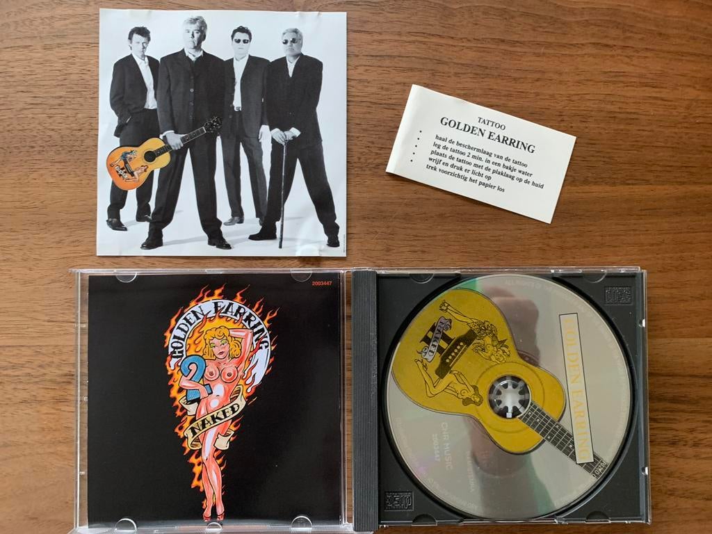 Golden Earring - Naked II - spec edition incl tattoo sticker, Cd's en Dvd's, Cd's | Rock, Zo goed als nieuw, Poprock, Ophalen of Verzenden