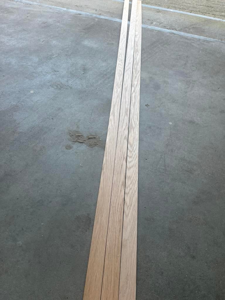 Eiken dikfineer 2/3/4mm x 44x270 lange lengte, Ophalen, 25 tot 50 mm, Eiken, Zo goed als nieuw