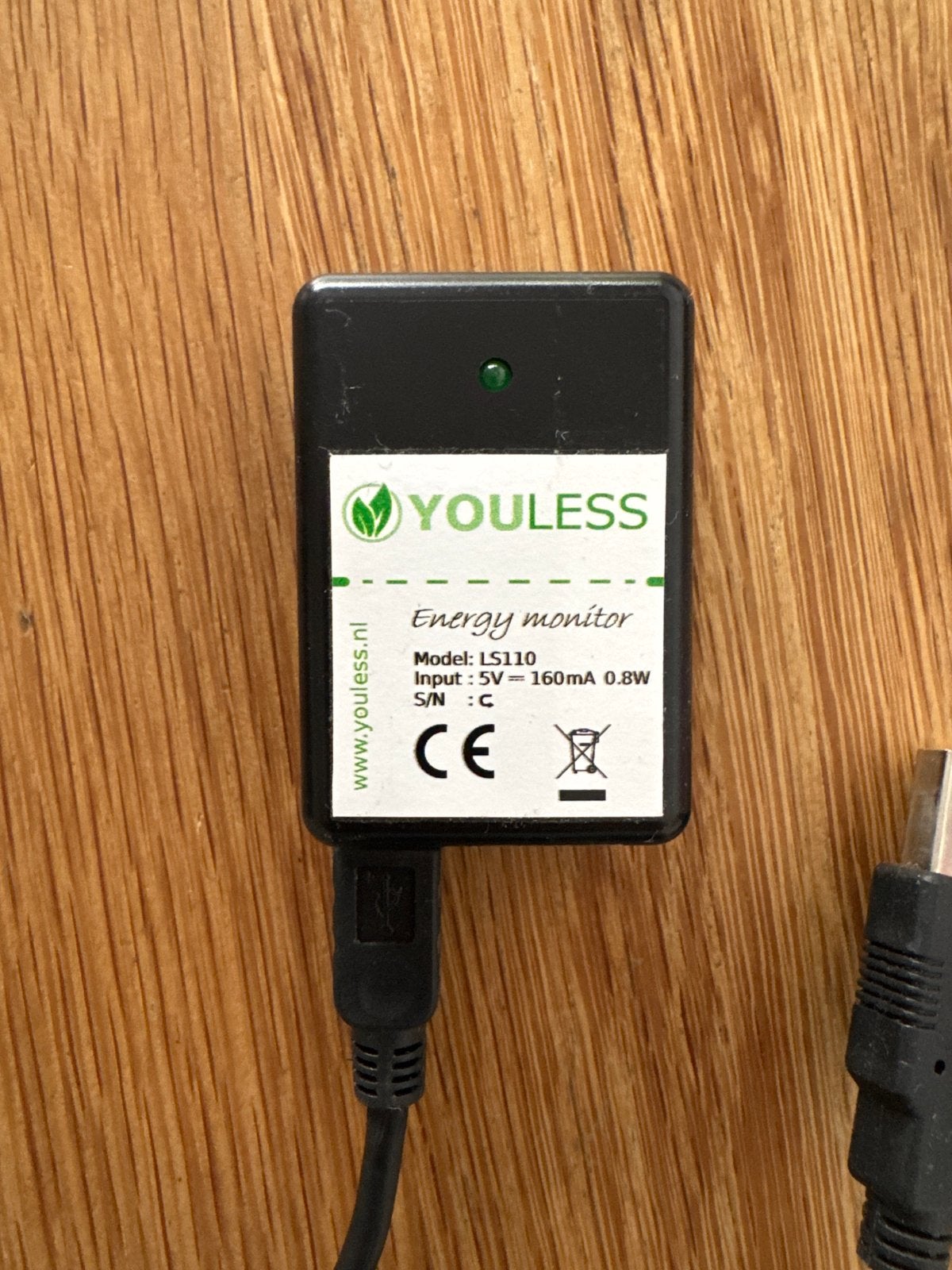 Youless LS110 Energiemonitor - Meet je energieverbruik, Ophalen of Verzenden, Gebruikt