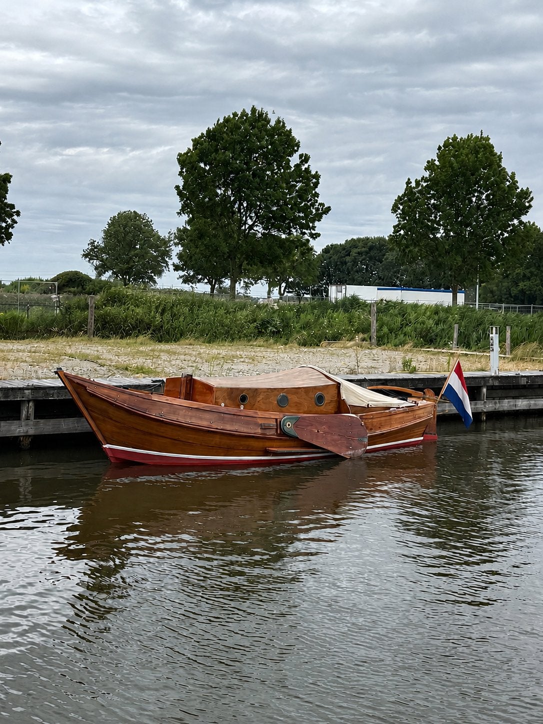Houten Sloep boat 7m Diesel | Vaarklaar | Nieuwe Tent boot, Watersport en Boten, Binnenboordmotor, 1.00 - 1.50 meter, 10 pk, Diesel