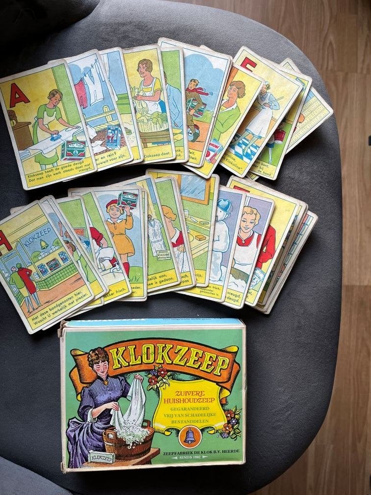 Vintage Klokzeep plus kaarten - Zeldzaam, Verzamelen, Ophalen of Verzenden, Gebruikt, Overige typen
