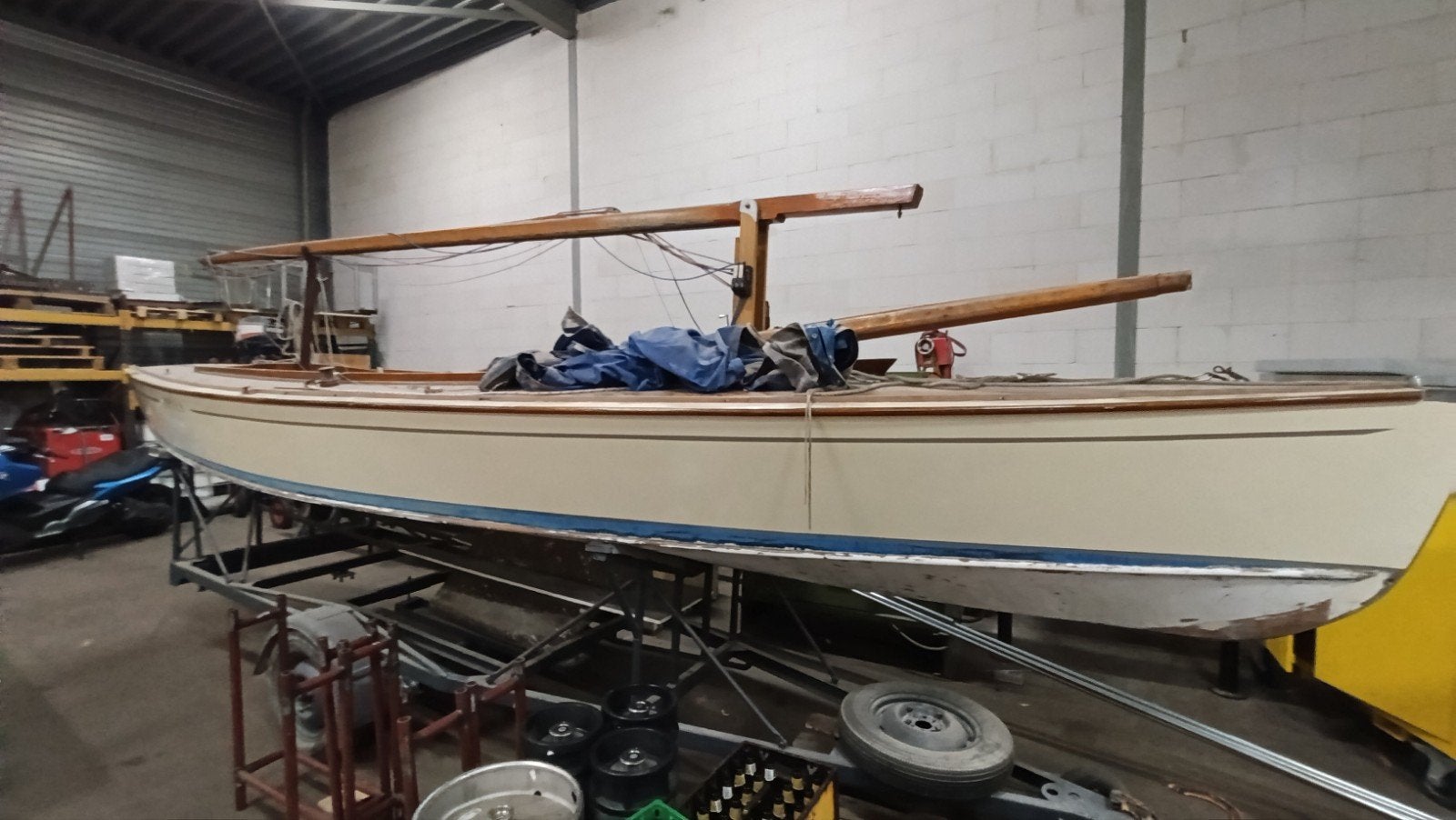 Klassieke zeilboot 'Impuls' met Yamaha buitenboordmotor, Ophalen, Gebruikt