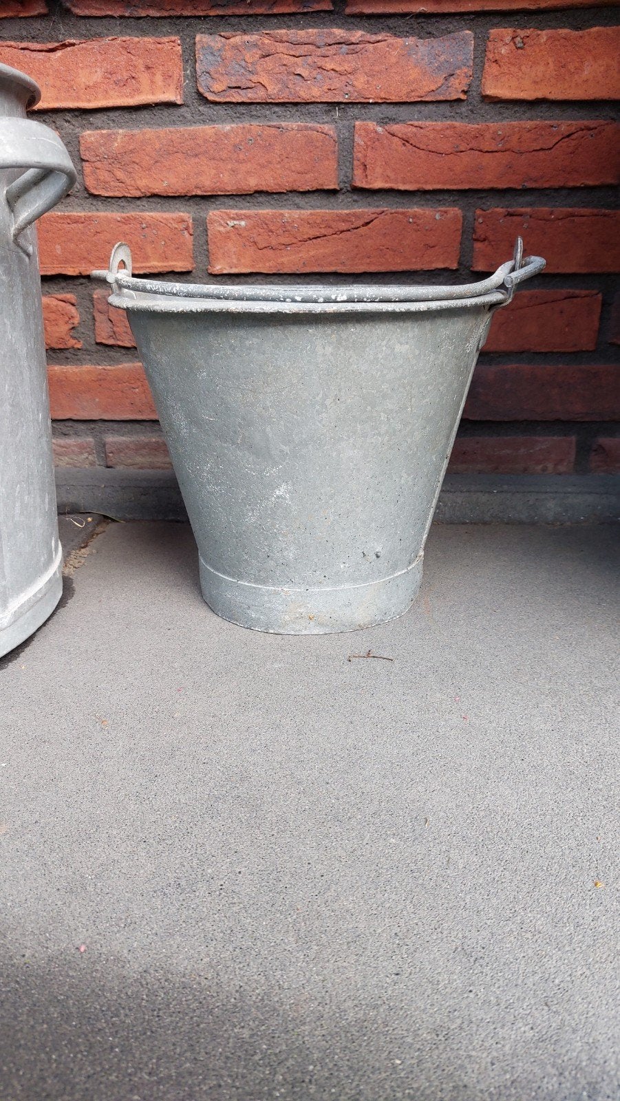 Zinken emmer - Leuk als decoratie, Ophalen of Verzenden, Gebruikt, Zink, Met handgreep