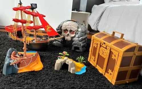 Playmobil Piraten Collectie met Schip + Opbergboxen, Ophalen, Gebruikt, Los playmobil