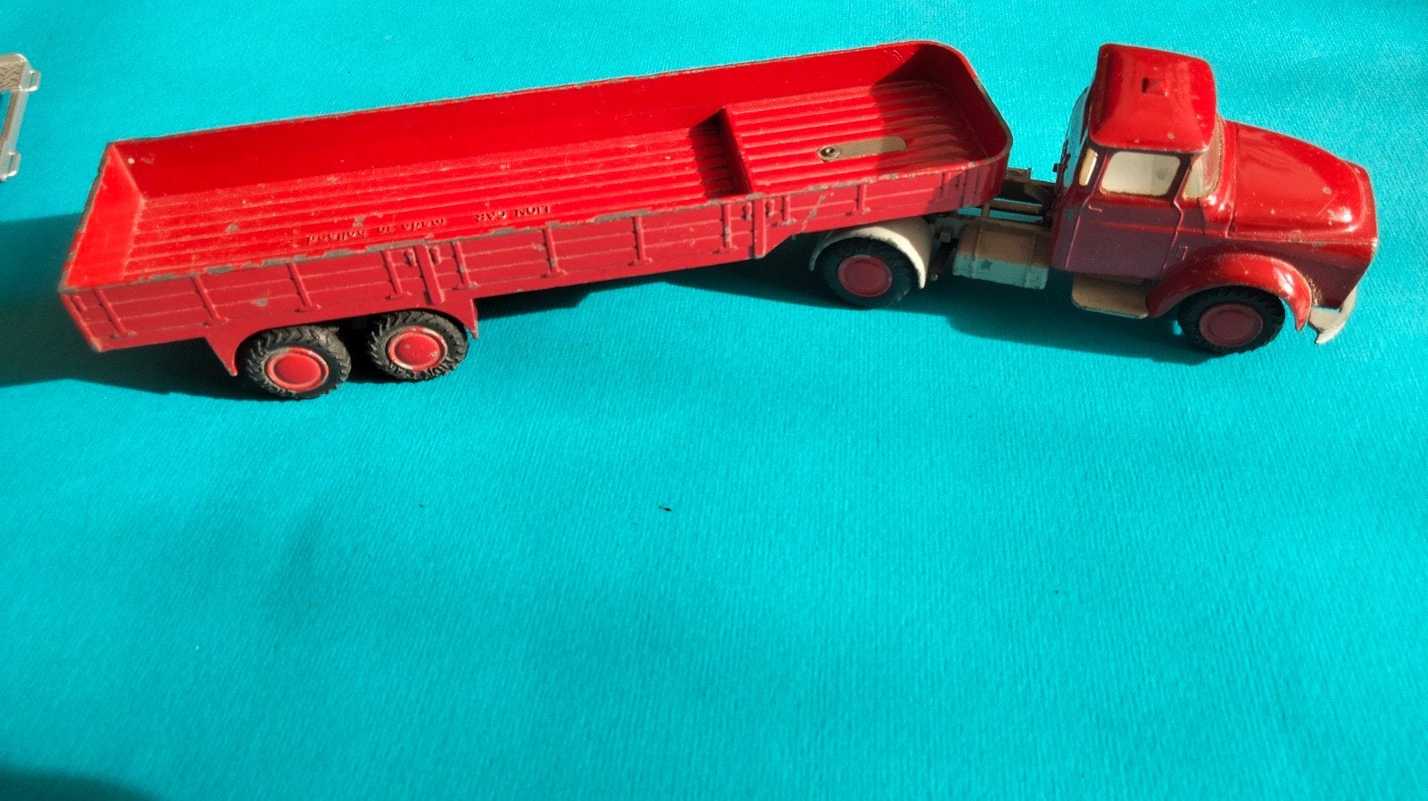 Vintage Lion Car Vrachtwagen met Oplegger - Made in Holland, Ophalen of Verzenden, Gebruikt, Bus of Vrachtwagen, Lion Toys