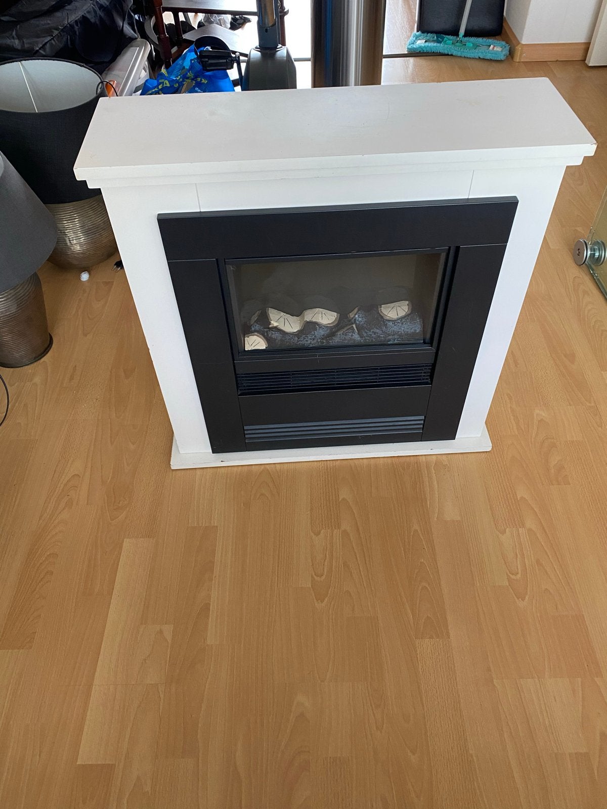 Elektrische haard met ombouw - sfeerhaard, Huis en Inrichting, Haarden, Ophalen, Gebruikt, Vrijstaande haard, Elektrische haard