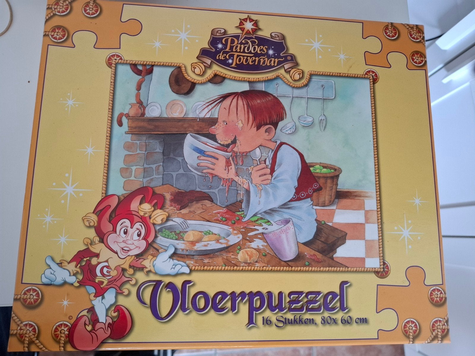 Efteling Pardoes de Tovernar vloerpuzzel 16 stukjes, Ophalen of Verzenden, 10 tot 50 stukjes, Zo goed als nieuw