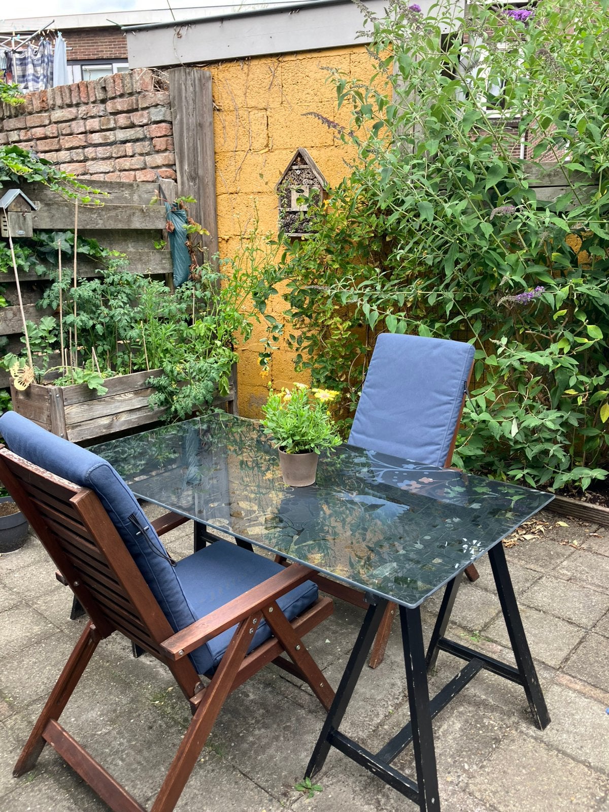 Glazen tafel gratis ophalen, Aluminium, Zo goed als nieuw, Stoel, Ophalen