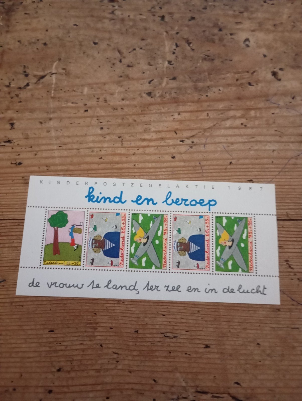 vintage Kinderpostzegels 1987 Blok Postzegels, Postzegels en Munten, Postzegels | Nederland, Ophalen of Verzenden, Na 1940, Postfris
