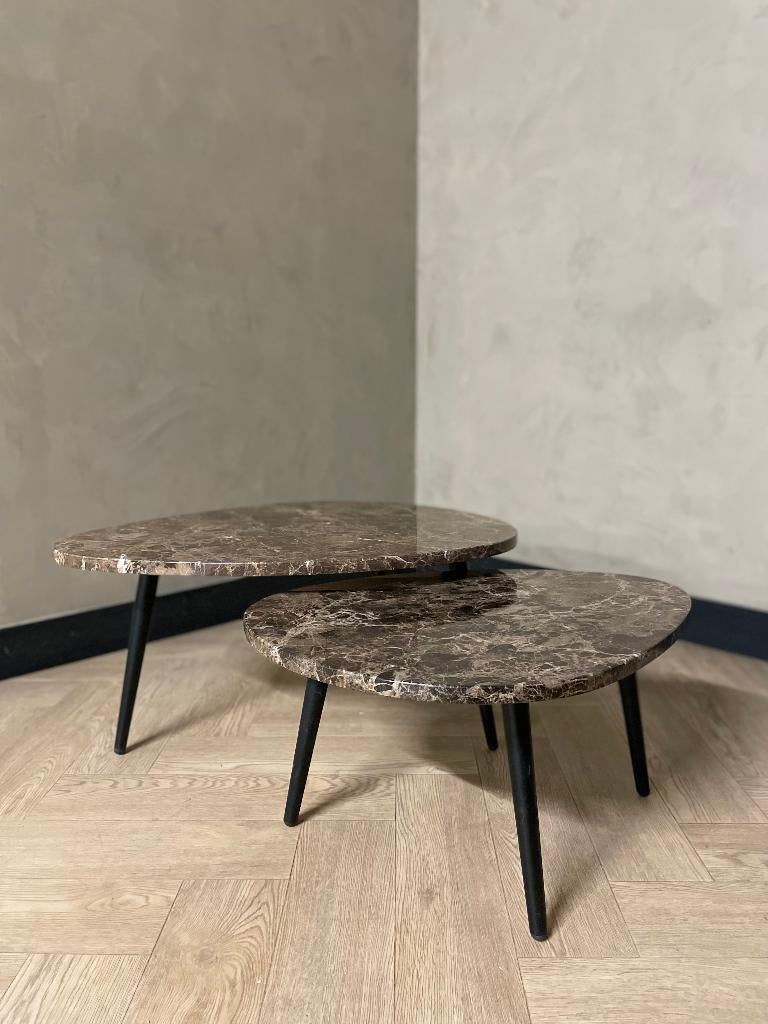 Organische Salontafels van Marmer | Los of in set