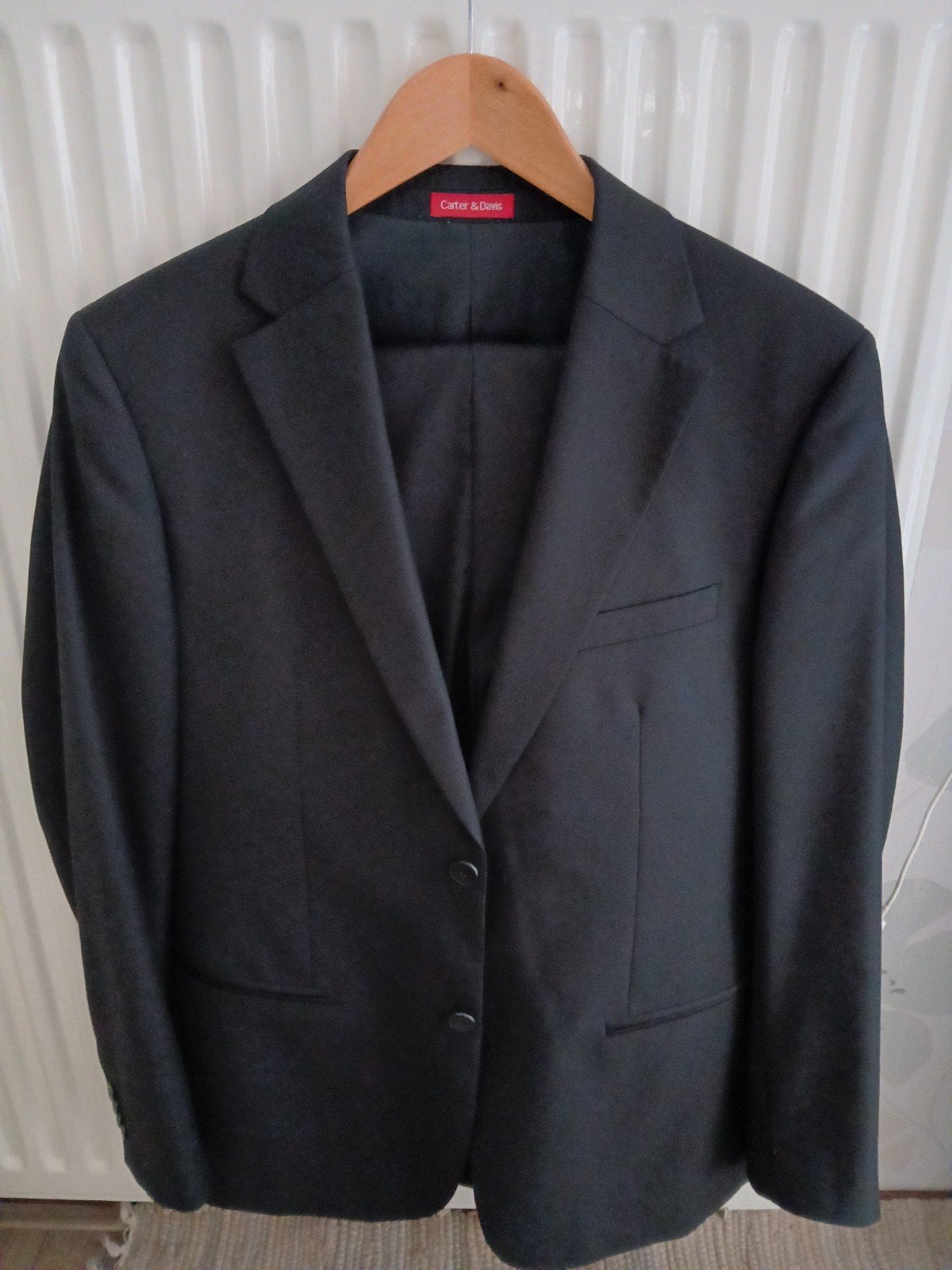 Zwart tweedelig kostuum, Kleding | Heren, Ophalen of Verzenden, Gedragen, Maat 46 (S) of kleiner, Zwart