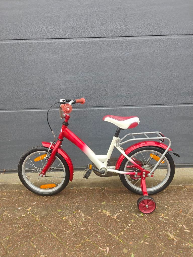 Kinderfiets met zijwieltjes 16 inch, Ophalen of Verzenden, Zo goed als nieuw, 16 inch