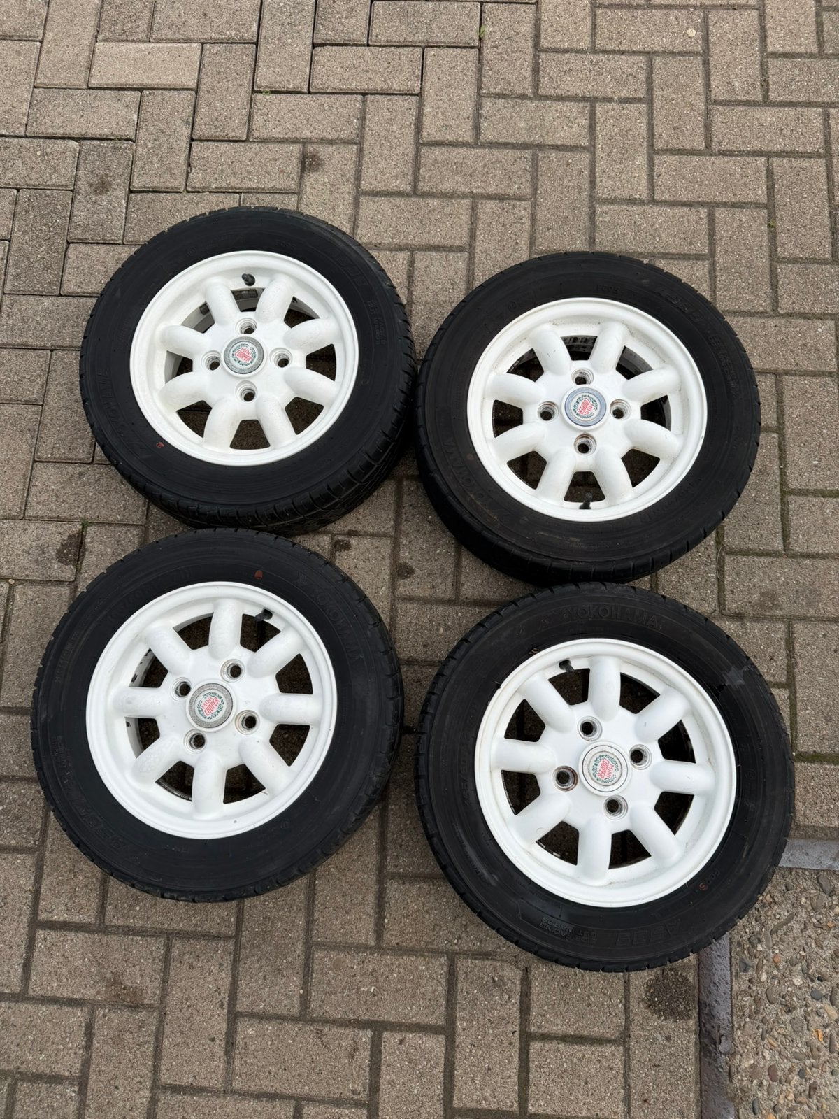Setje lichtmetalen 12 inch voor de classic mini, Ophalen of Verzenden, Gebruikt